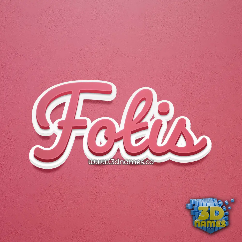 fotis in Red Scribble style - 3D name wallpaper