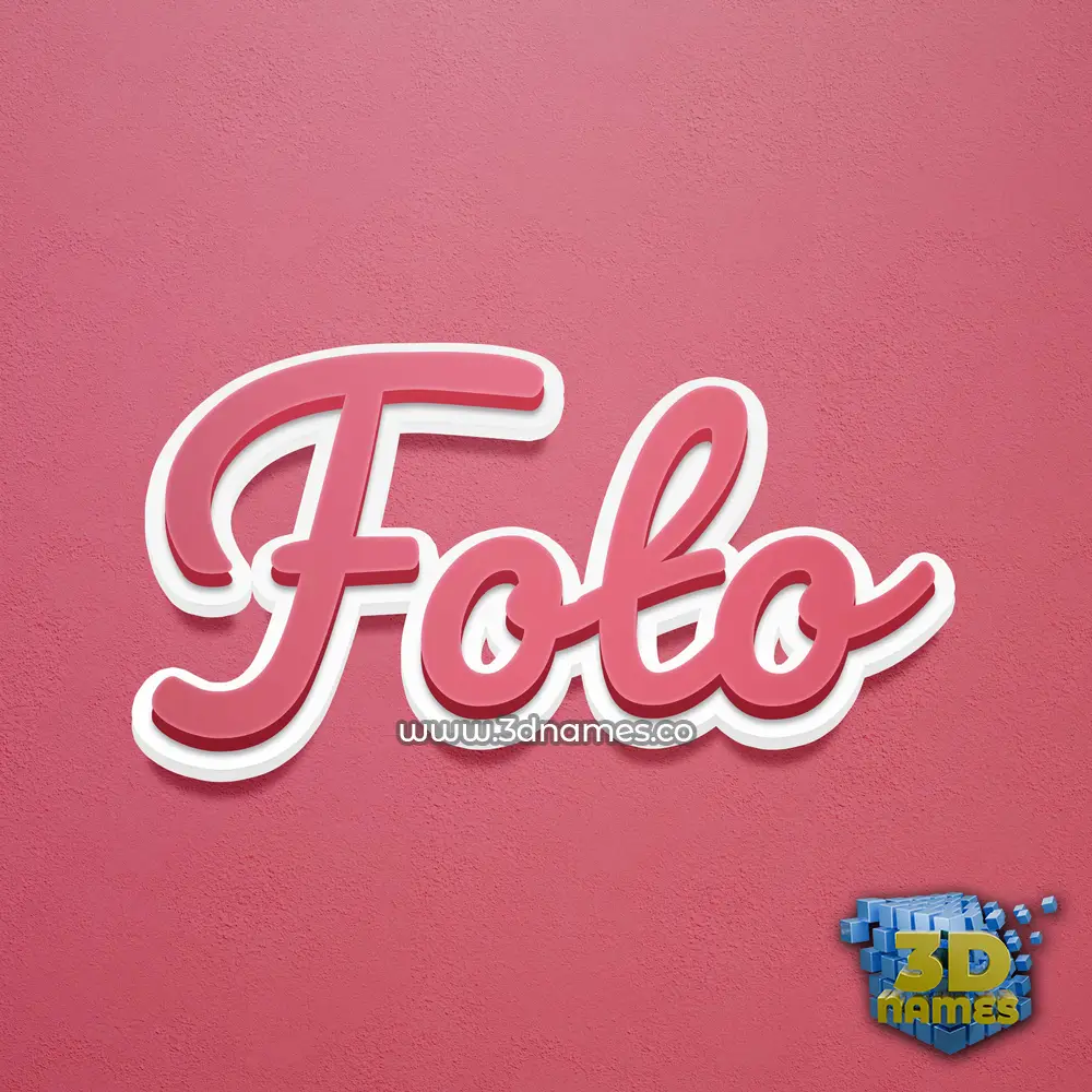 foto in Red Scribble style - 3D name wallpaper