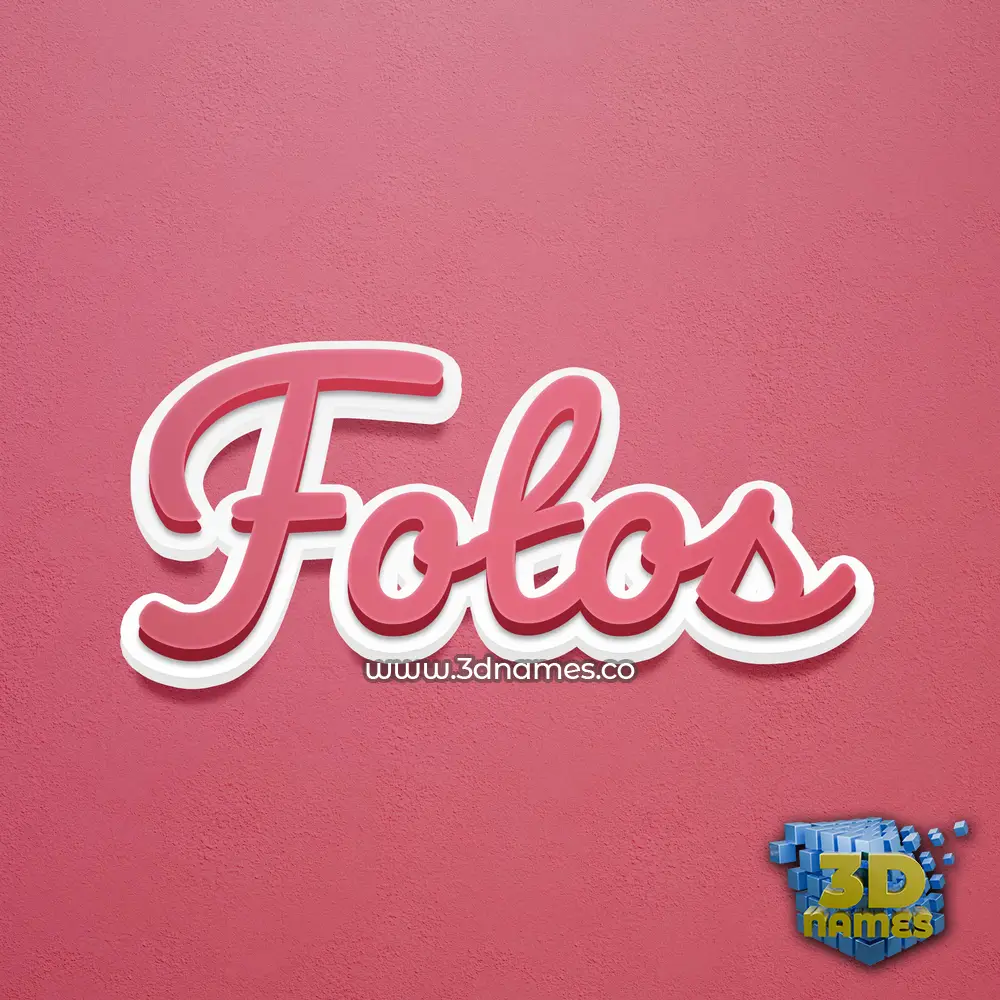 fotos in Red Scribble style - 3D name wallpaper