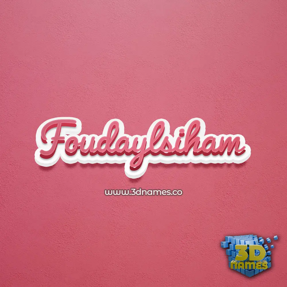 foudaylsiham in Red Scribble style - 3D name wallpaper
