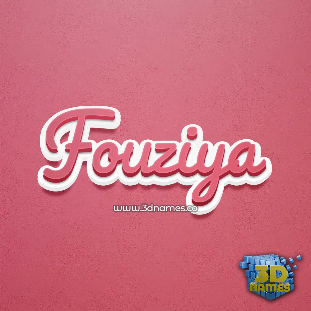 fouziya in Red Scribble style - 3D name wallpaper