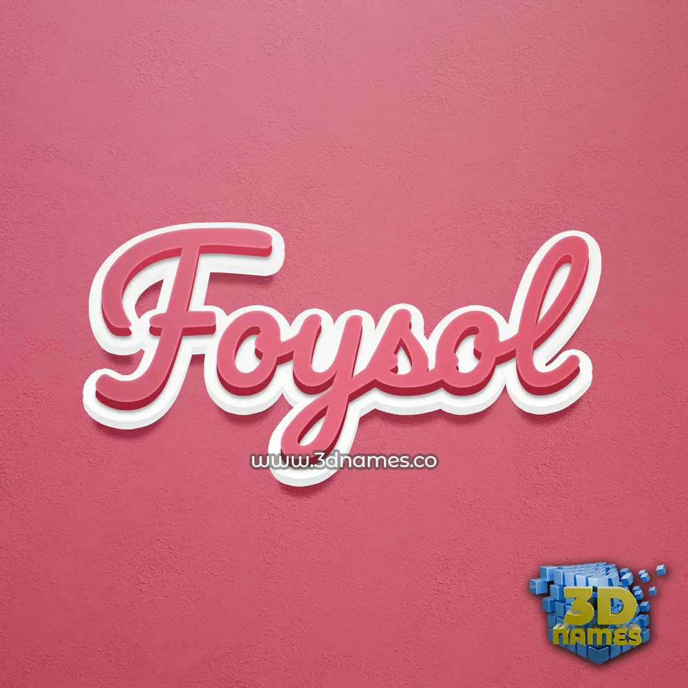 foysol in Red Scribble style - 3D name wallpaper