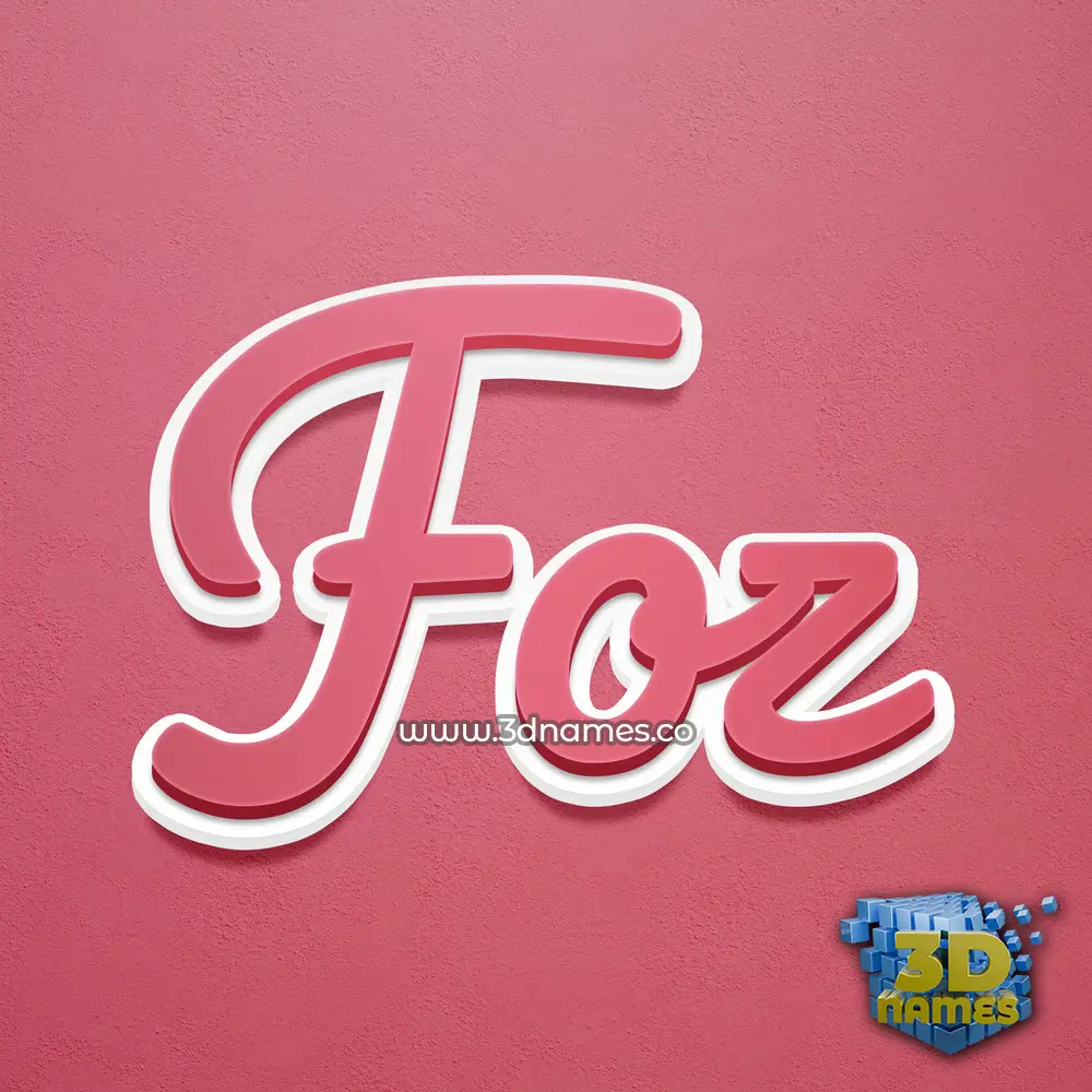foz in Red Scribble style - 3D name wallpaper