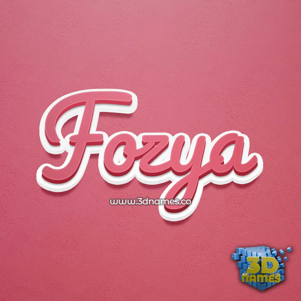 fozya in Red Scribble style - 3D name wallpaper