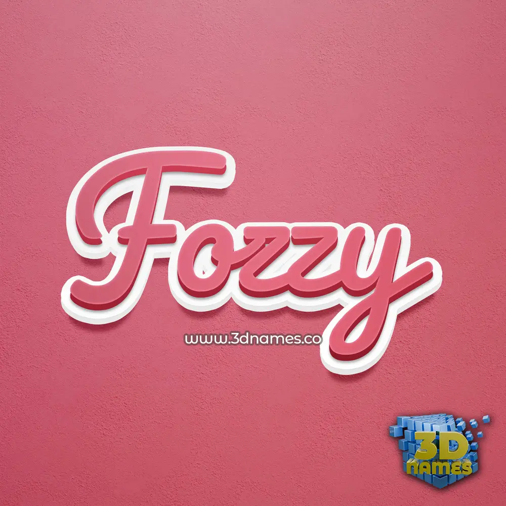 fozzy in Red Scribble style - 3D name wallpaper