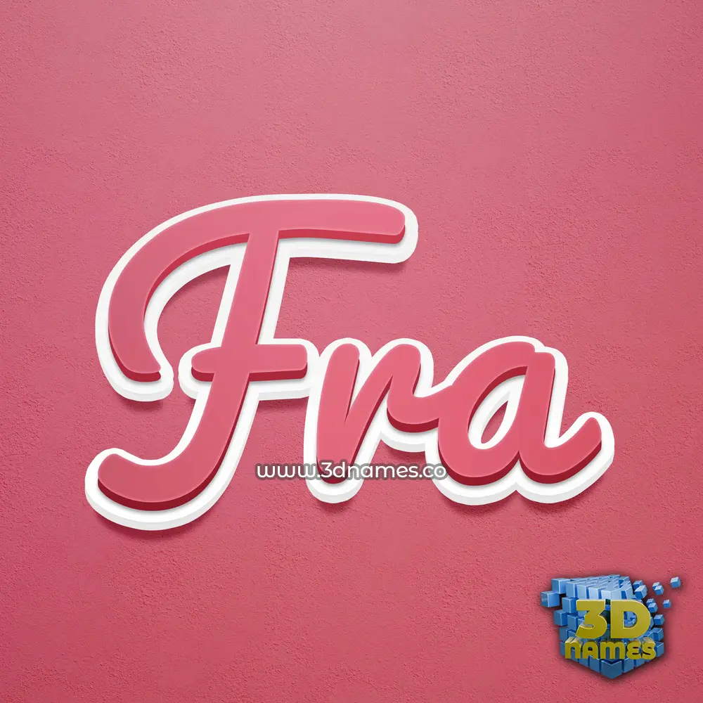 fra in Red Scribble style - 3D name wallpaper