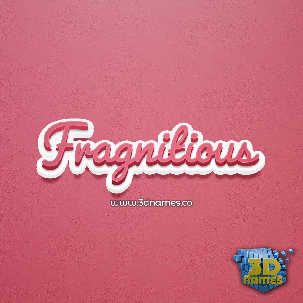 fragnitious in Red Scribble style - 3D name wallpaper