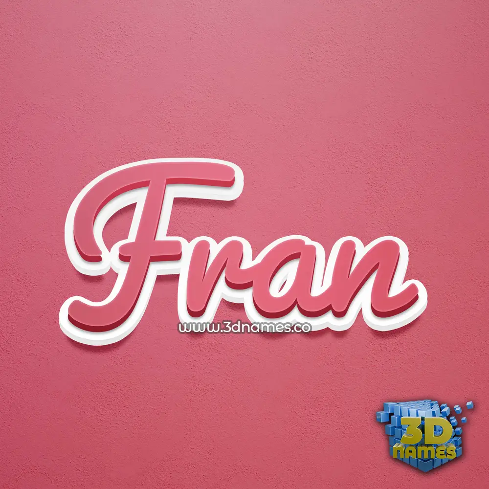 fran in Red Scribble style - 3D name wallpaper