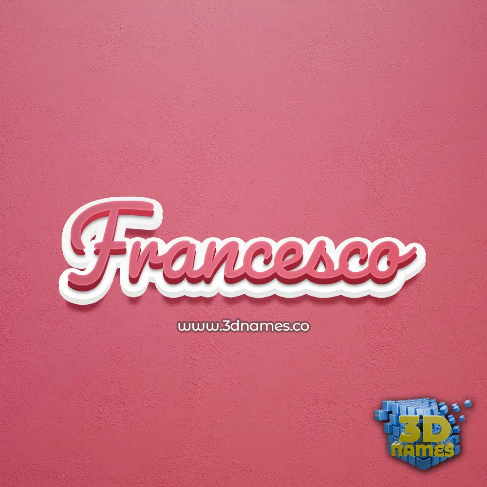 francesco in Red Scribble style - 3D name wallpaper