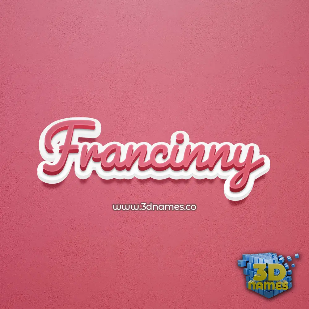 francinny in Red Scribble style - 3D name wallpaper
