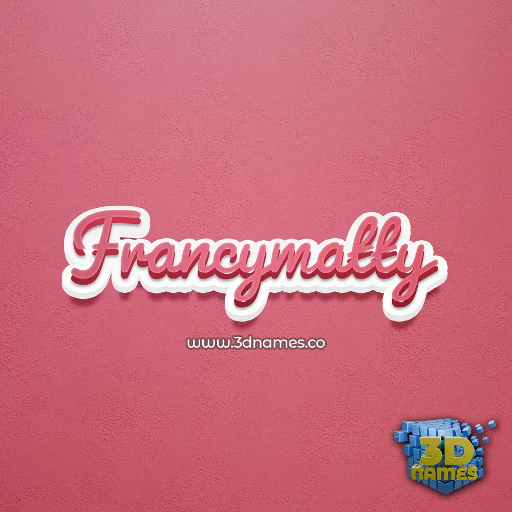 francymatty in Red Scribble style - 3D name wallpaper