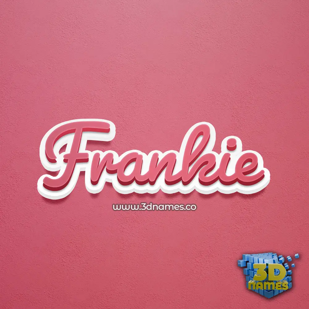 frankie in Red Scribble style - 3D name wallpaper