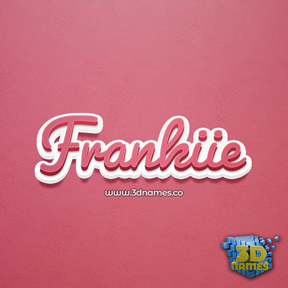 frankiie in Red Scribble style - 3D name wallpaper
