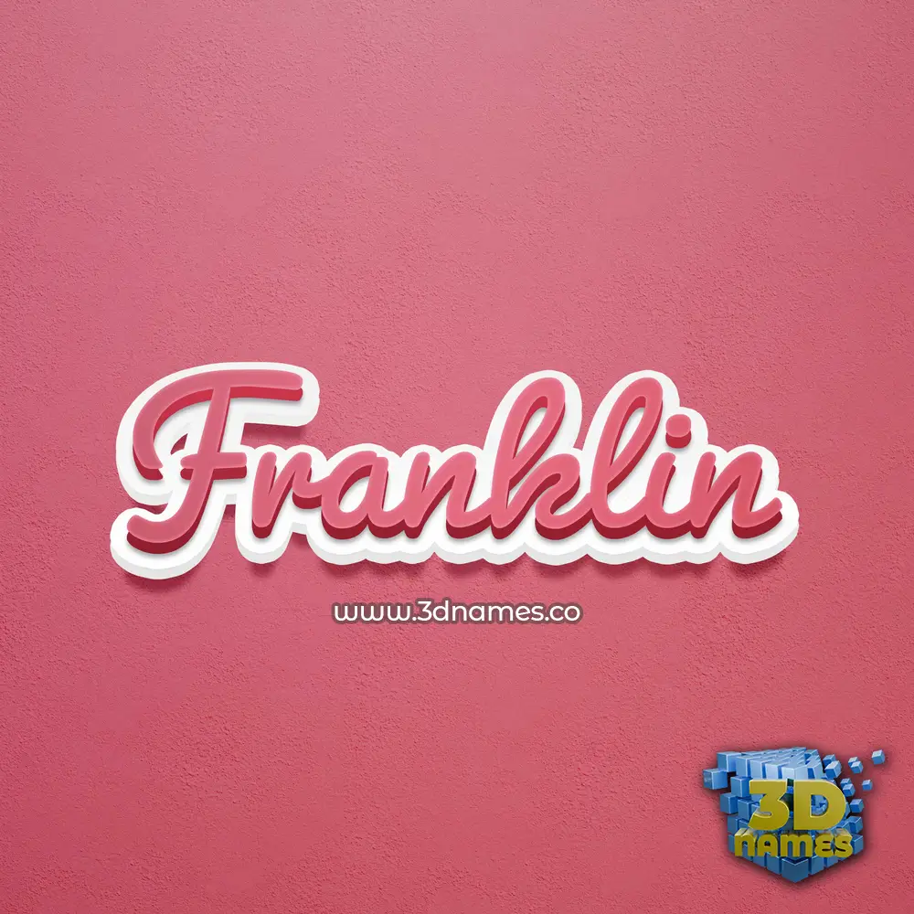franklin in Red Scribble style - 3D name wallpaper