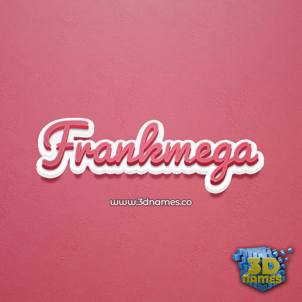 frankmega in Red Scribble style - 3D name wallpaper