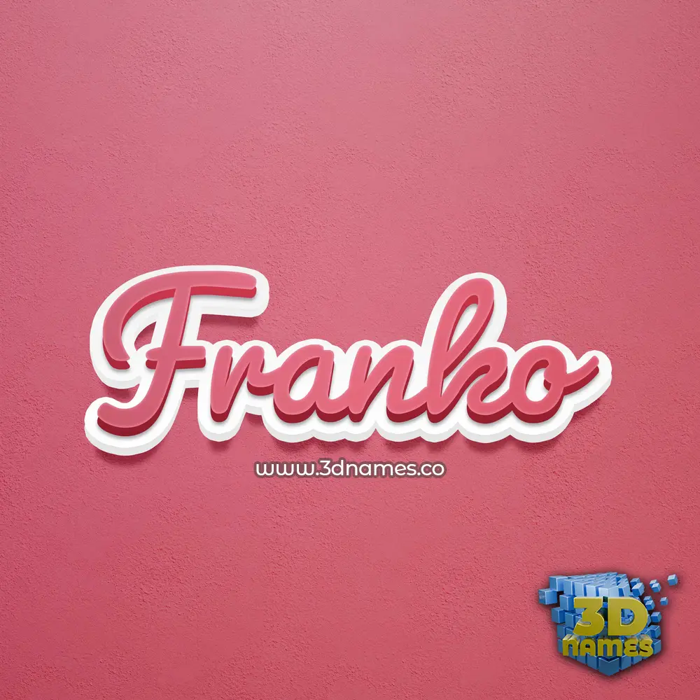franko in Red Scribble style - 3D name wallpaper
