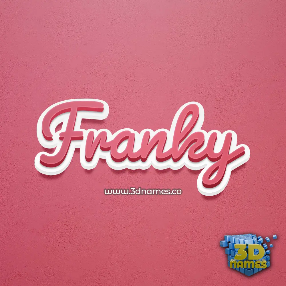 franky in Red Scribble style - 3D name wallpaper