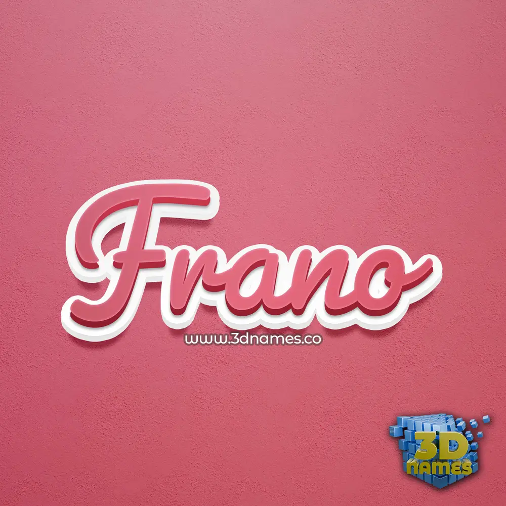 frano in Red Scribble style - 3D name wallpaper