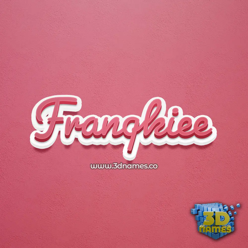franqkiee in Red Scribble style - 3D name wallpaper