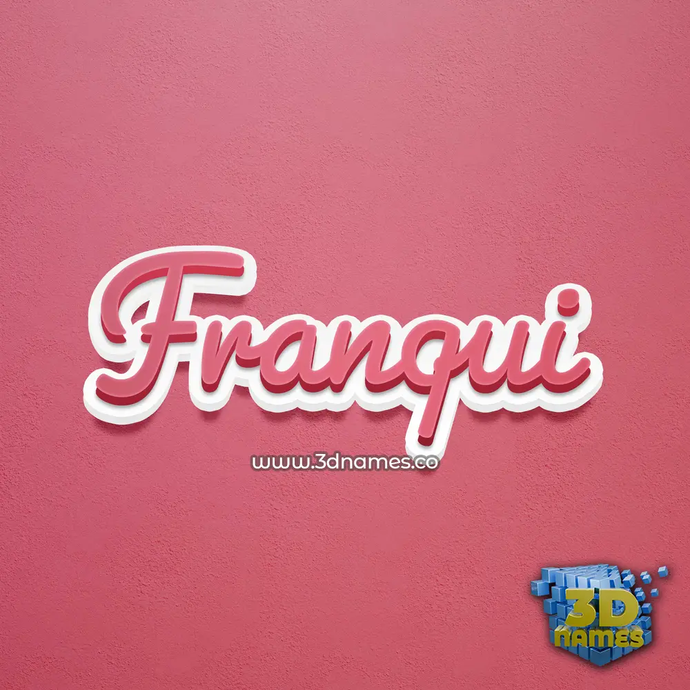 franqui in Red Scribble style - 3D name wallpaper