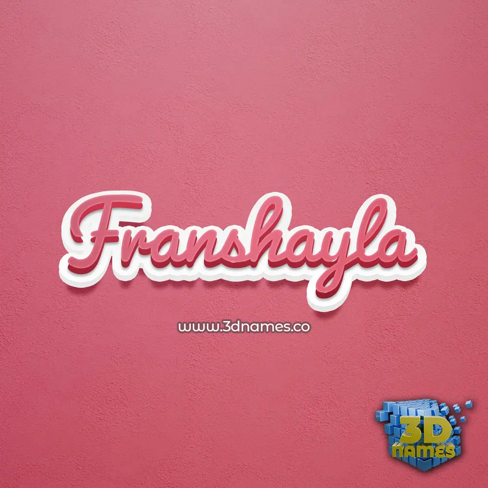 franshayla in Red Scribble style - 3D name wallpaper