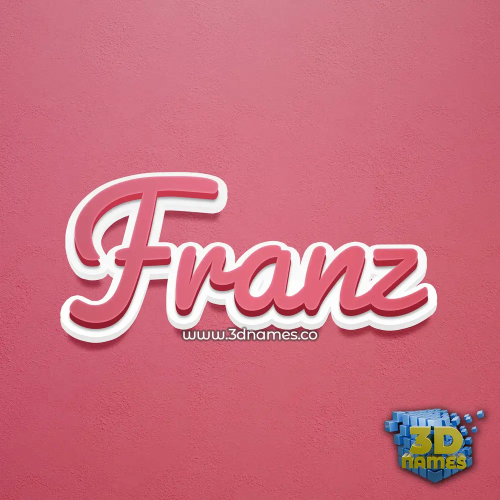 franz in Red Scribble style - 3D name wallpaper