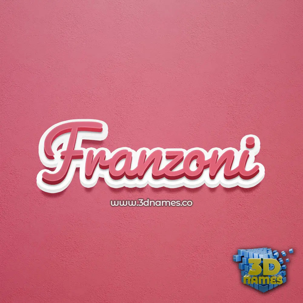 franzoni in Red Scribble style - 3D name wallpaper