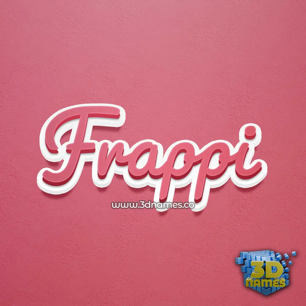 frappi in Red Scribble style - 3D name wallpaper