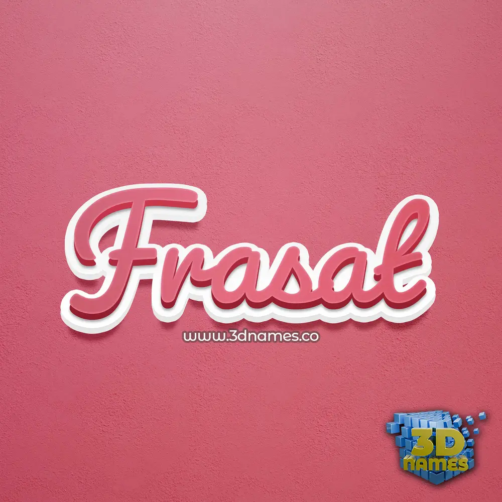frasat in Red Scribble style - 3D name wallpaper