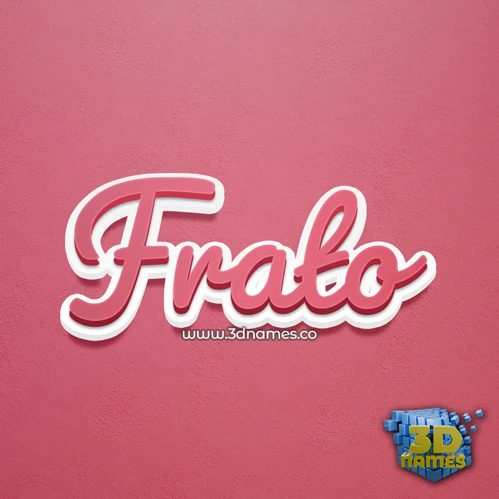 frato in Red Scribble style - 3D name wallpaper