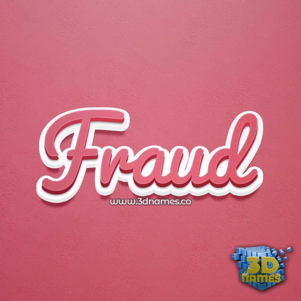 fraud in Red Scribble style - 3D name wallpaper