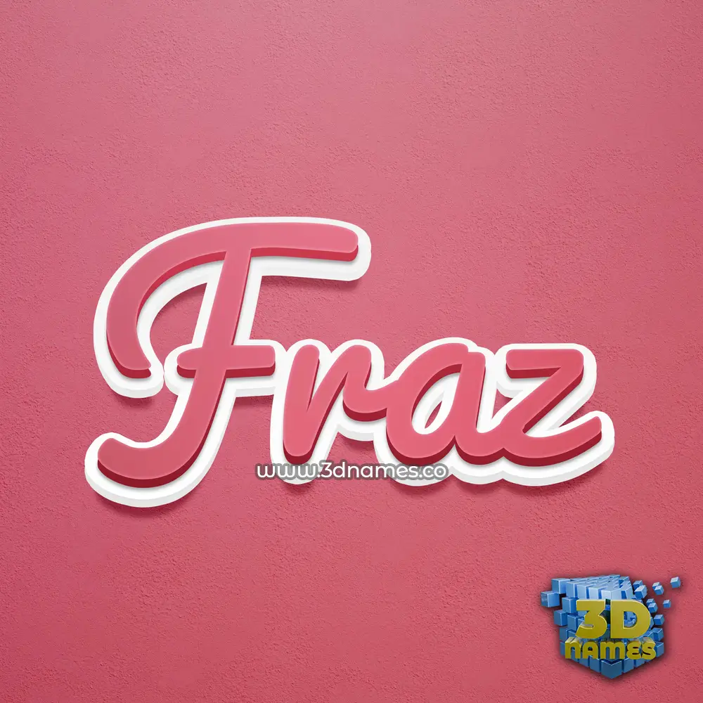 fraz in Red Scribble style - 3D name wallpaper