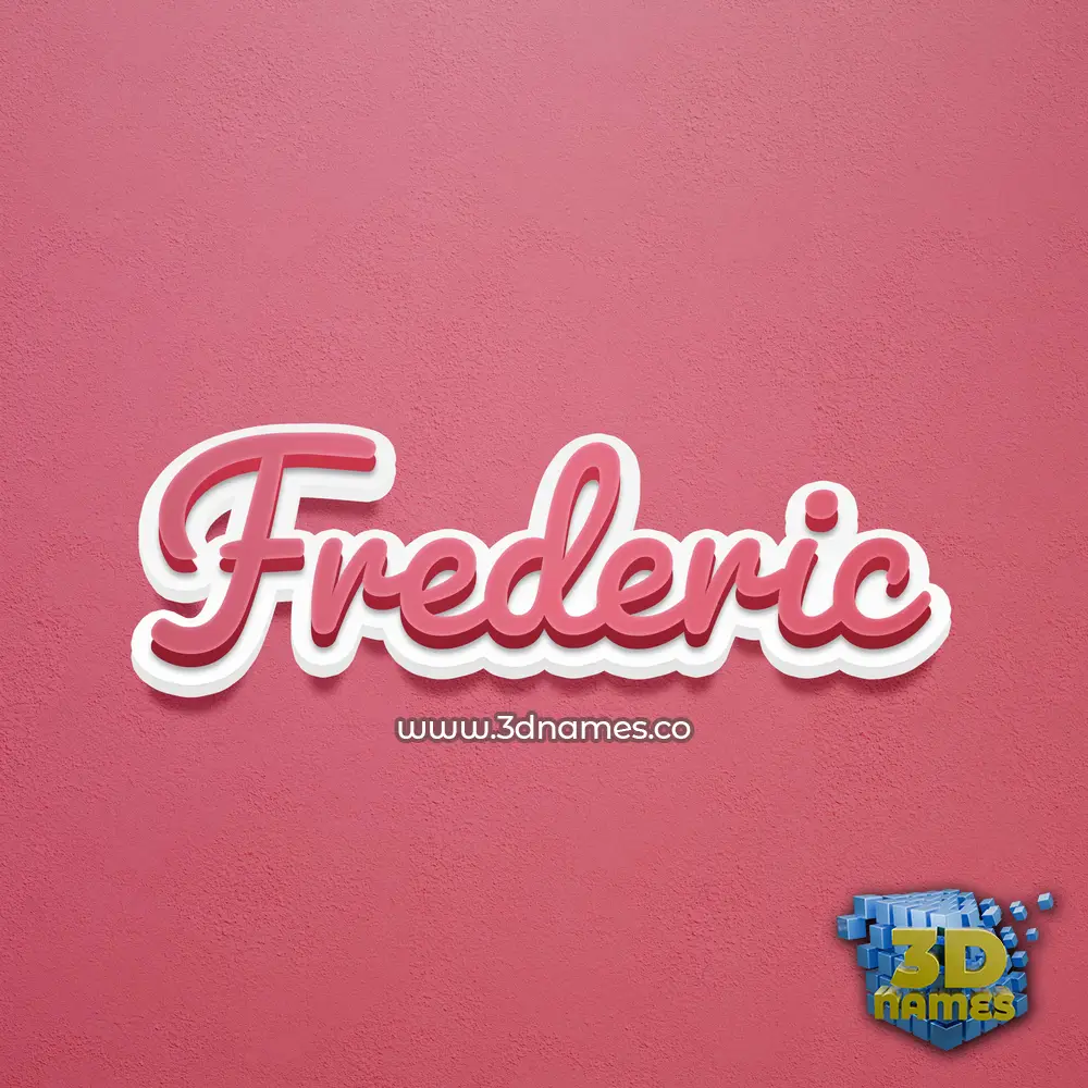 frederic in Red Scribble style - 3D name wallpaper