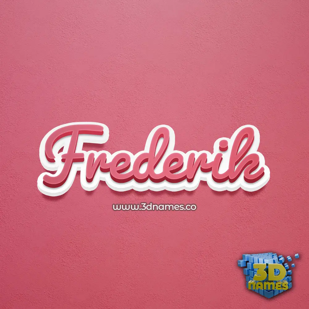 frederik in Red Scribble style - 3D name wallpaper