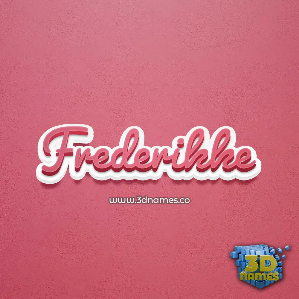 frederikke in Red Scribble style - 3D name wallpaper