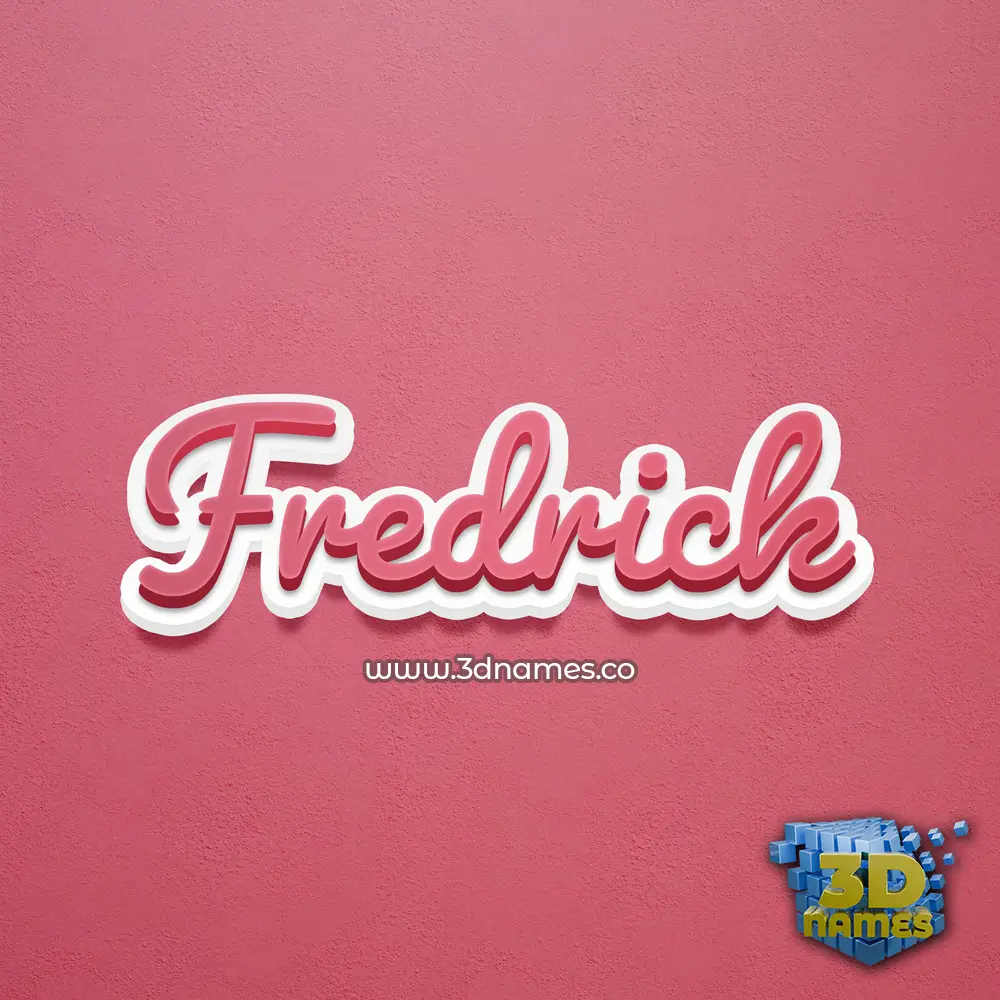 fredrick in Red Scribble style - 3D name wallpaper