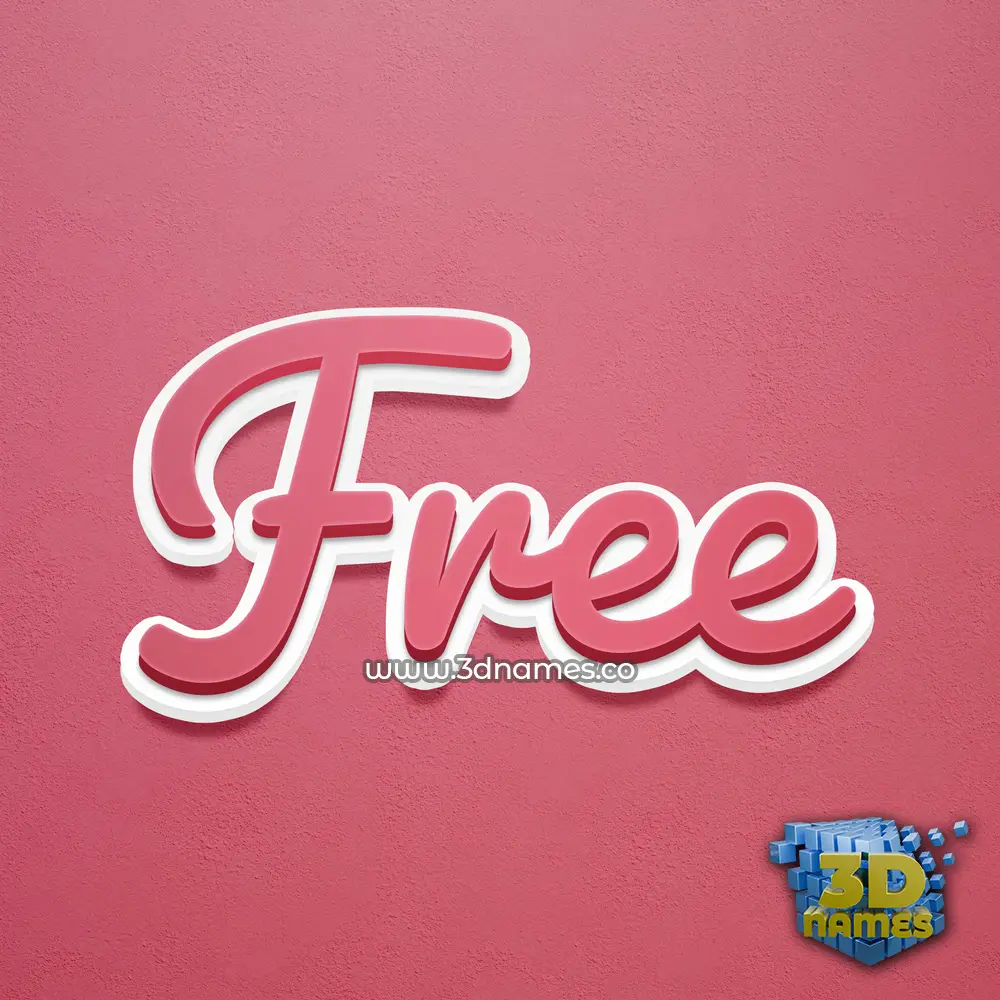 free in Red Scribble style - 3D name wallpaper