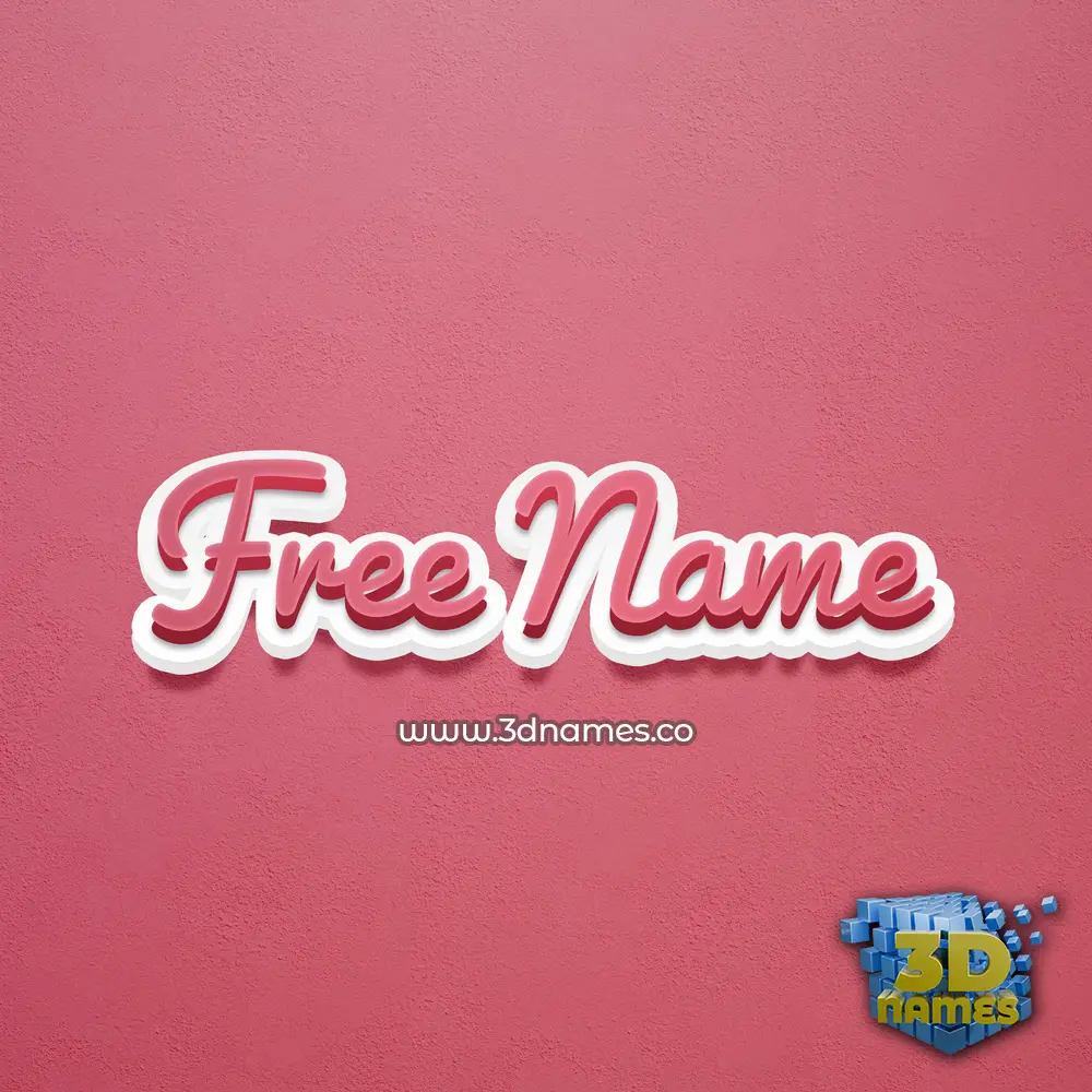 free name in Red Scribble style - 3D name wallpaper