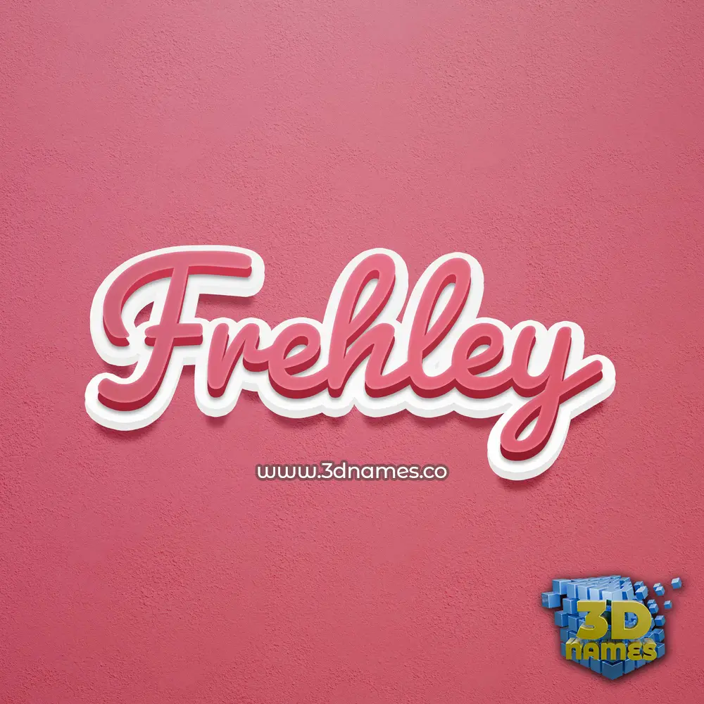 frehley in Red Scribble style - 3D name wallpaper