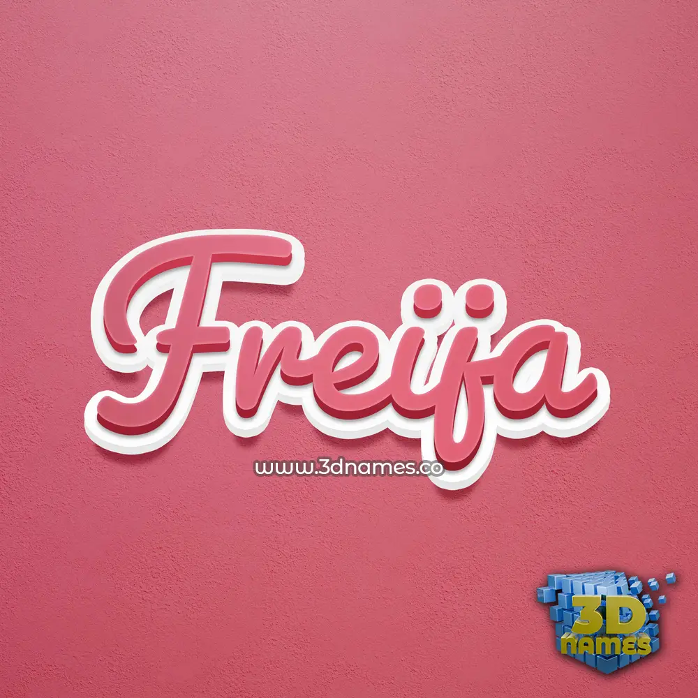 freija in Red Scribble style - 3D name wallpaper