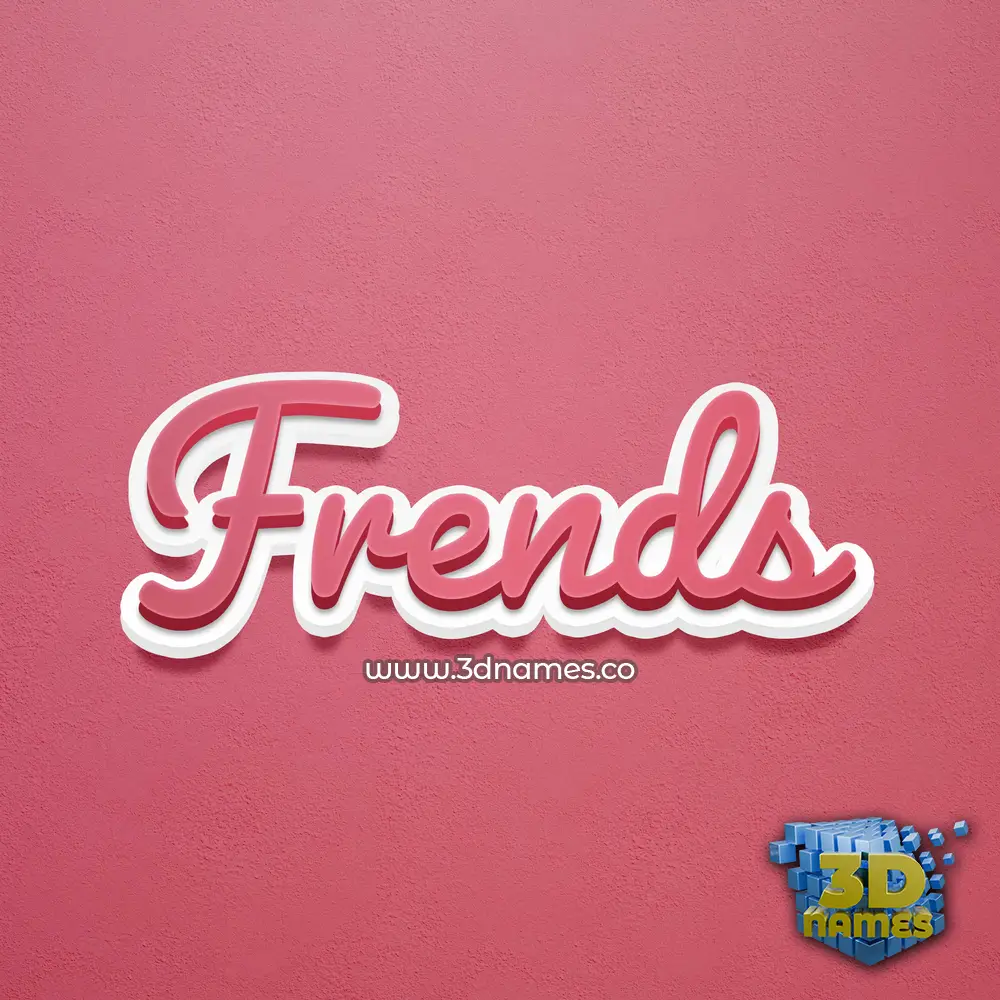 frends in Red Scribble style - 3D name wallpaper