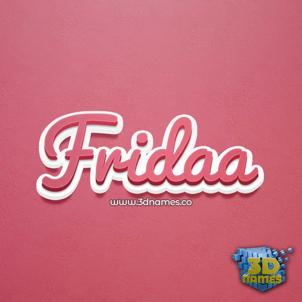 fridaa in Red Scribble style - 3D name wallpaper