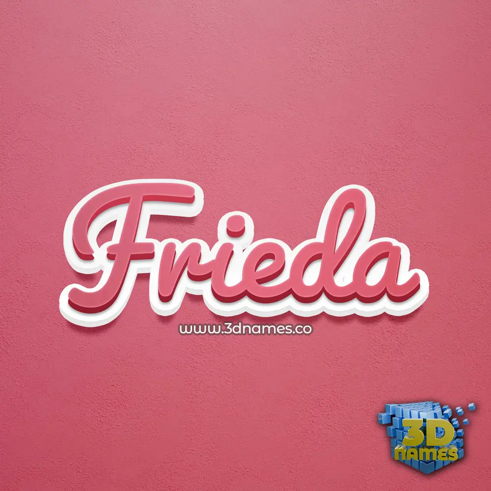 frieda in Red Scribble style - 3D name wallpaper