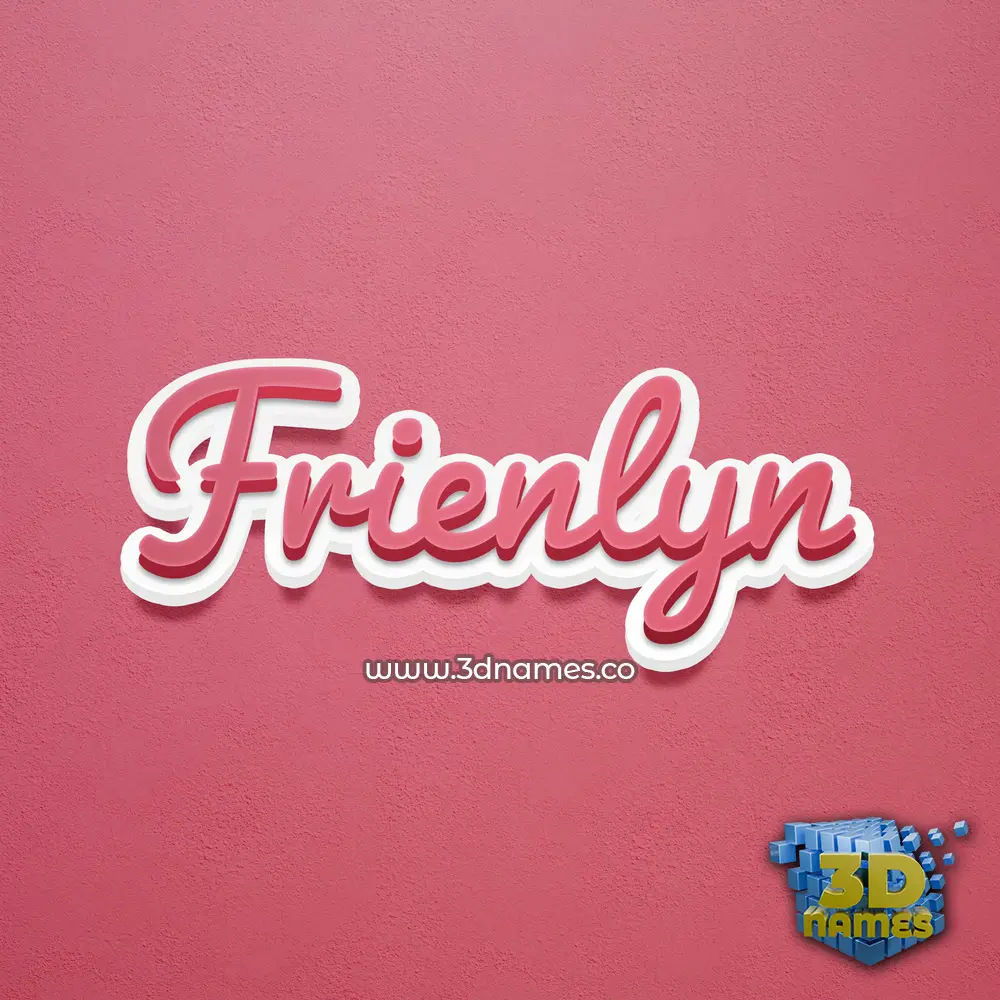 frienlyn in Red Scribble style - 3D name wallpaper