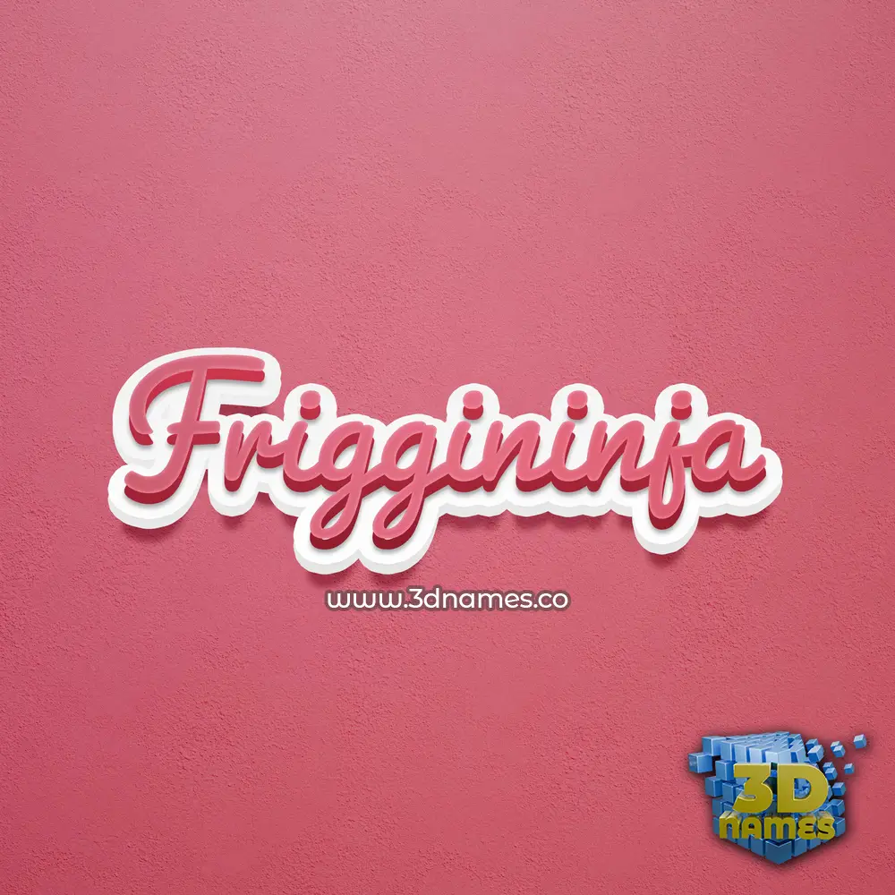 friggininja in Red Scribble style - 3D name wallpaper