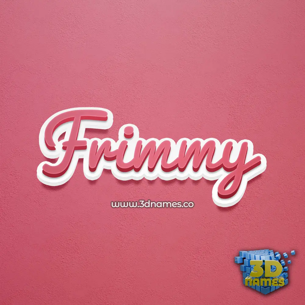 frimmy in Red Scribble style - 3D name wallpaper