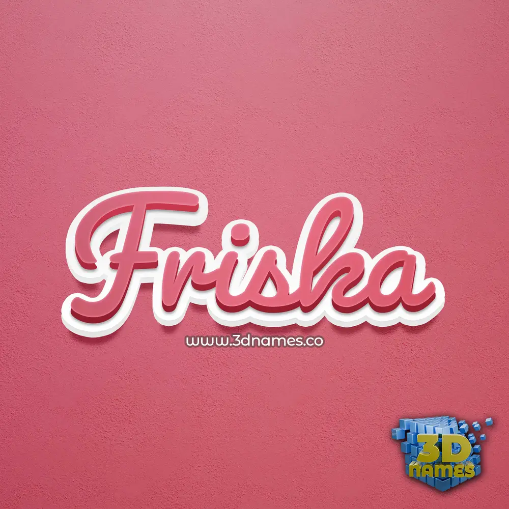 friska in Red Scribble style - 3D name wallpaper
