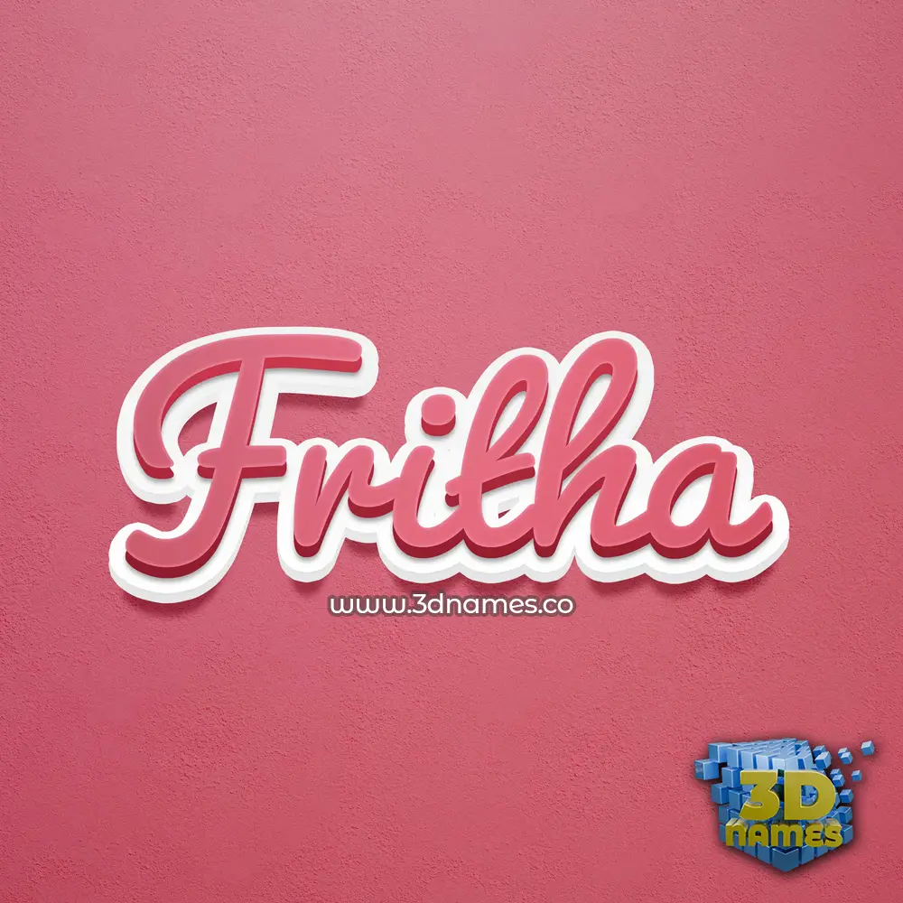fritha in Red Scribble style - 3D name wallpaper