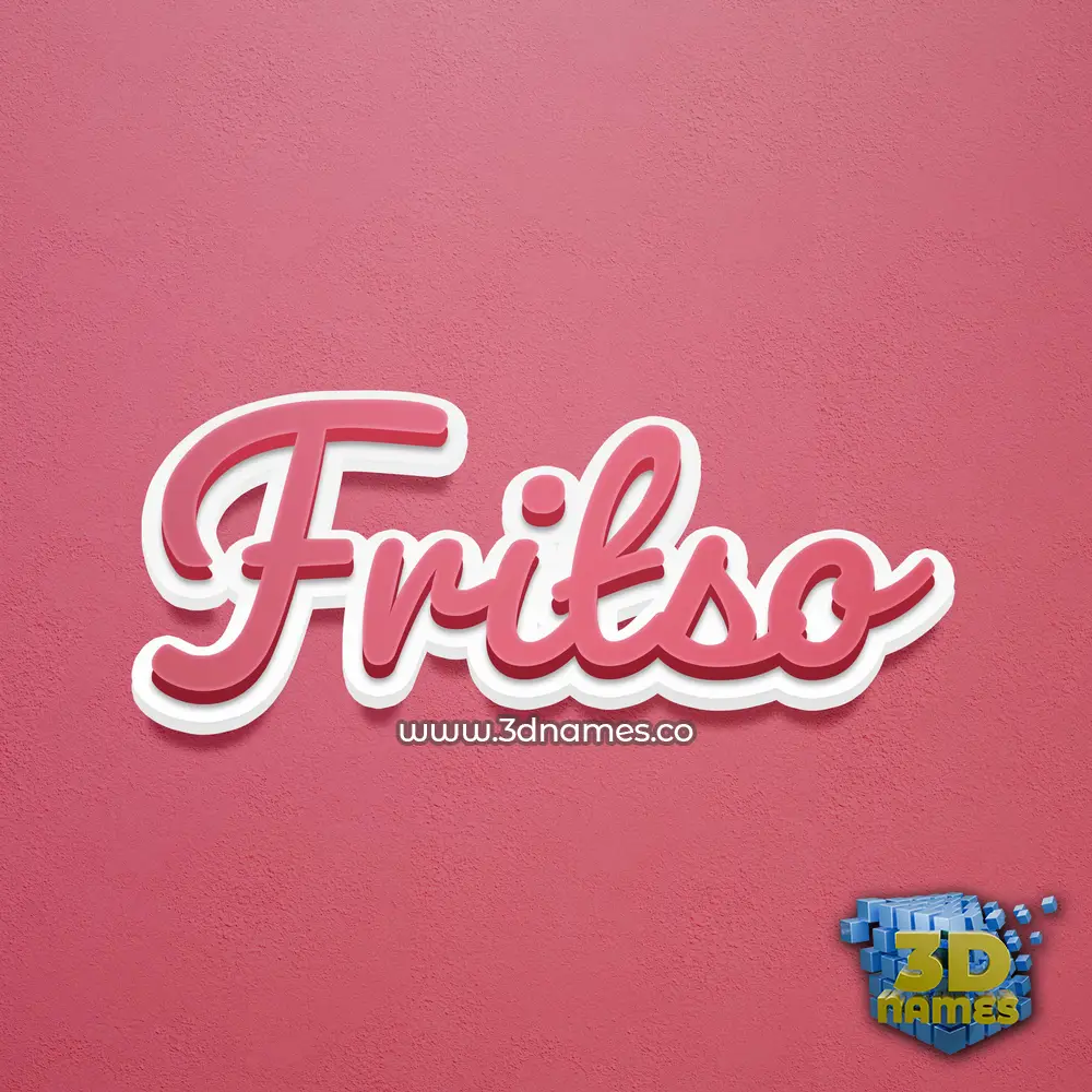fritso in Red Scribble style - 3D name wallpaper