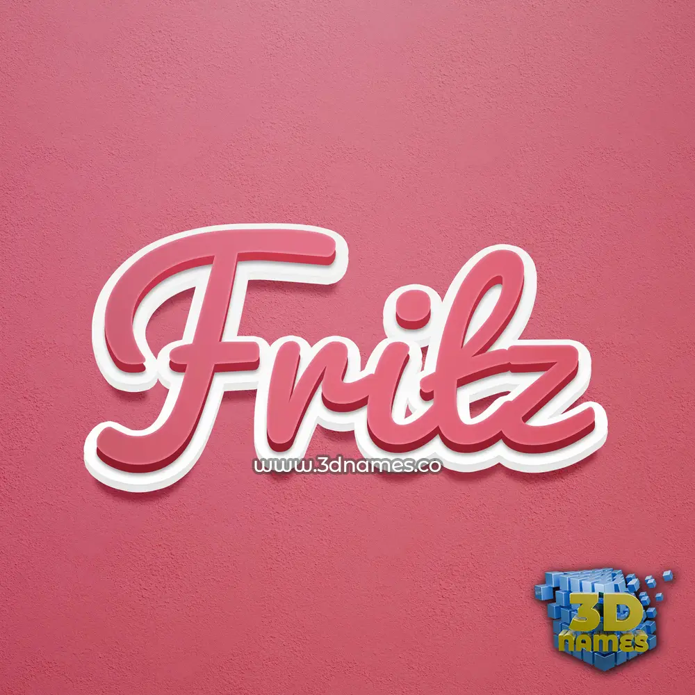 fritz in Red Scribble style - 3D name wallpaper